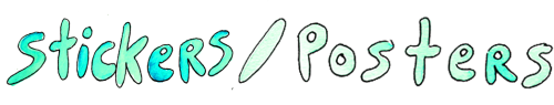 Stickers posters - Watercolor teal wording